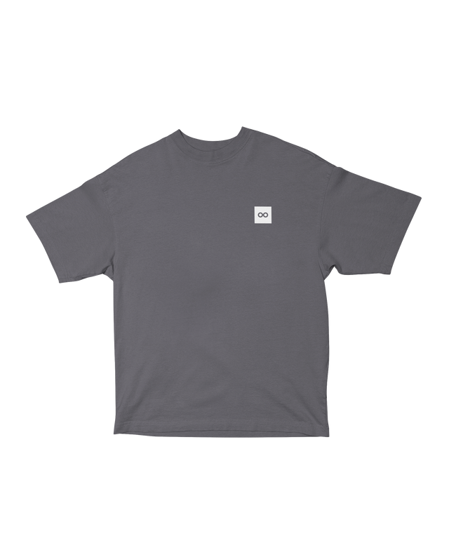 00011 Camiseta Oversize de Algodón para Estilo Urbano Gris oscuro