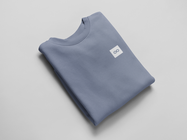 00013 Camiseta Oversize de Algodón para Estilo Urbano - Azul Vintage