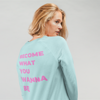 000176. SUDADERA GREEN MENTA ROSA UNISEX