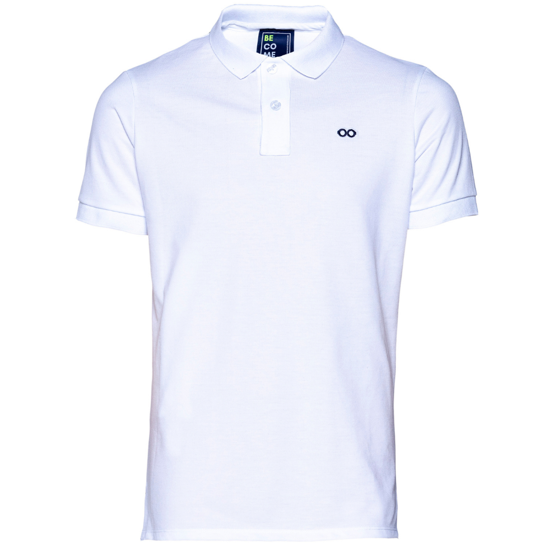 00019 POLO blanco con LOGO bordado