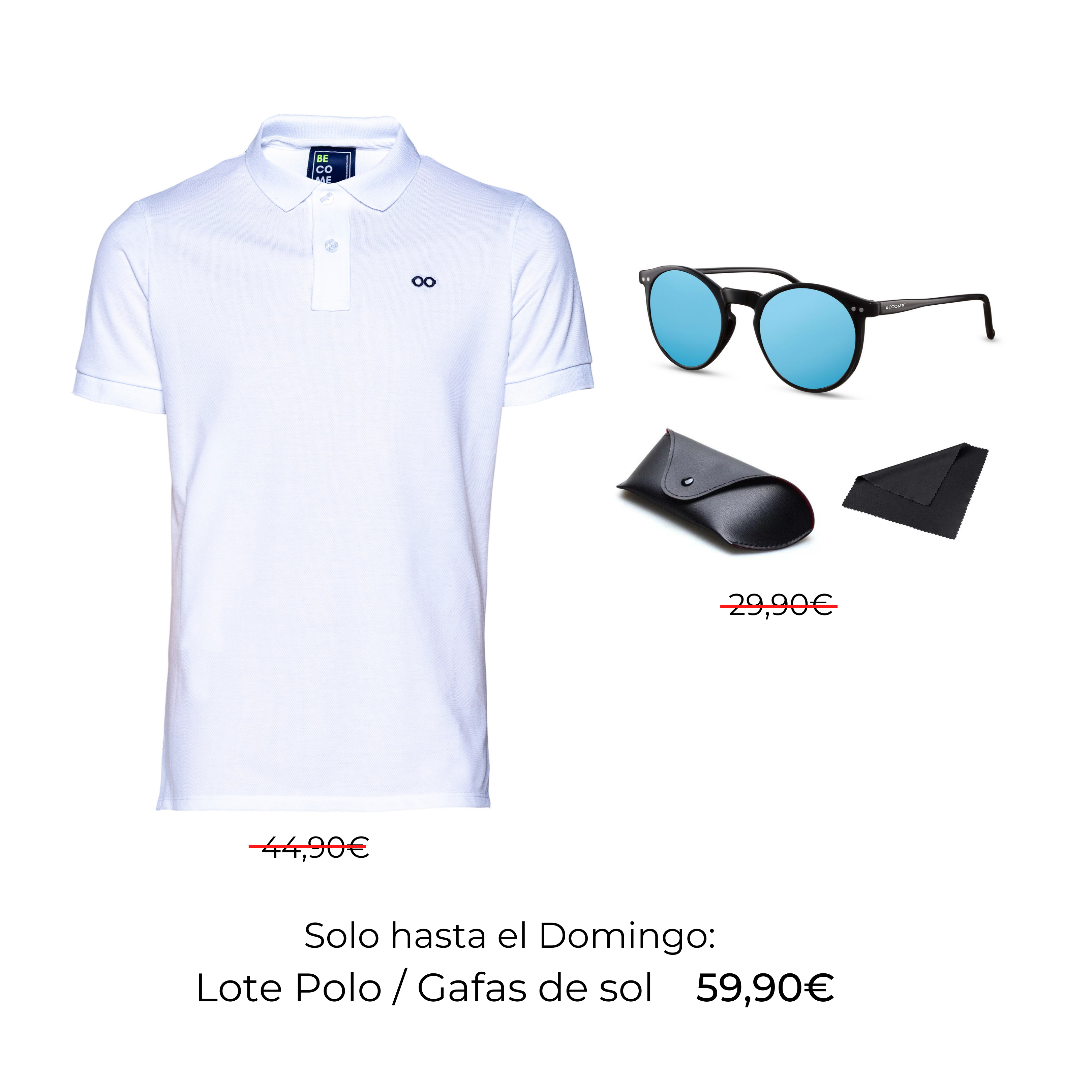 Lote Polo Blanco / Gafas de sol 59,90€