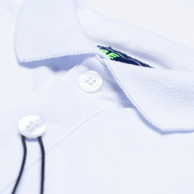 00019 POLO blanco con LOGO bordado