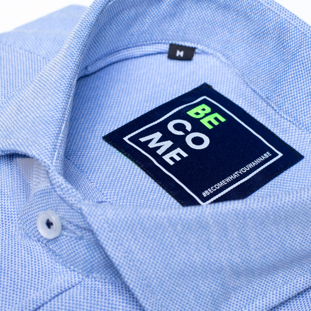 0034. Polo / Camisa PIQUE azul celeste