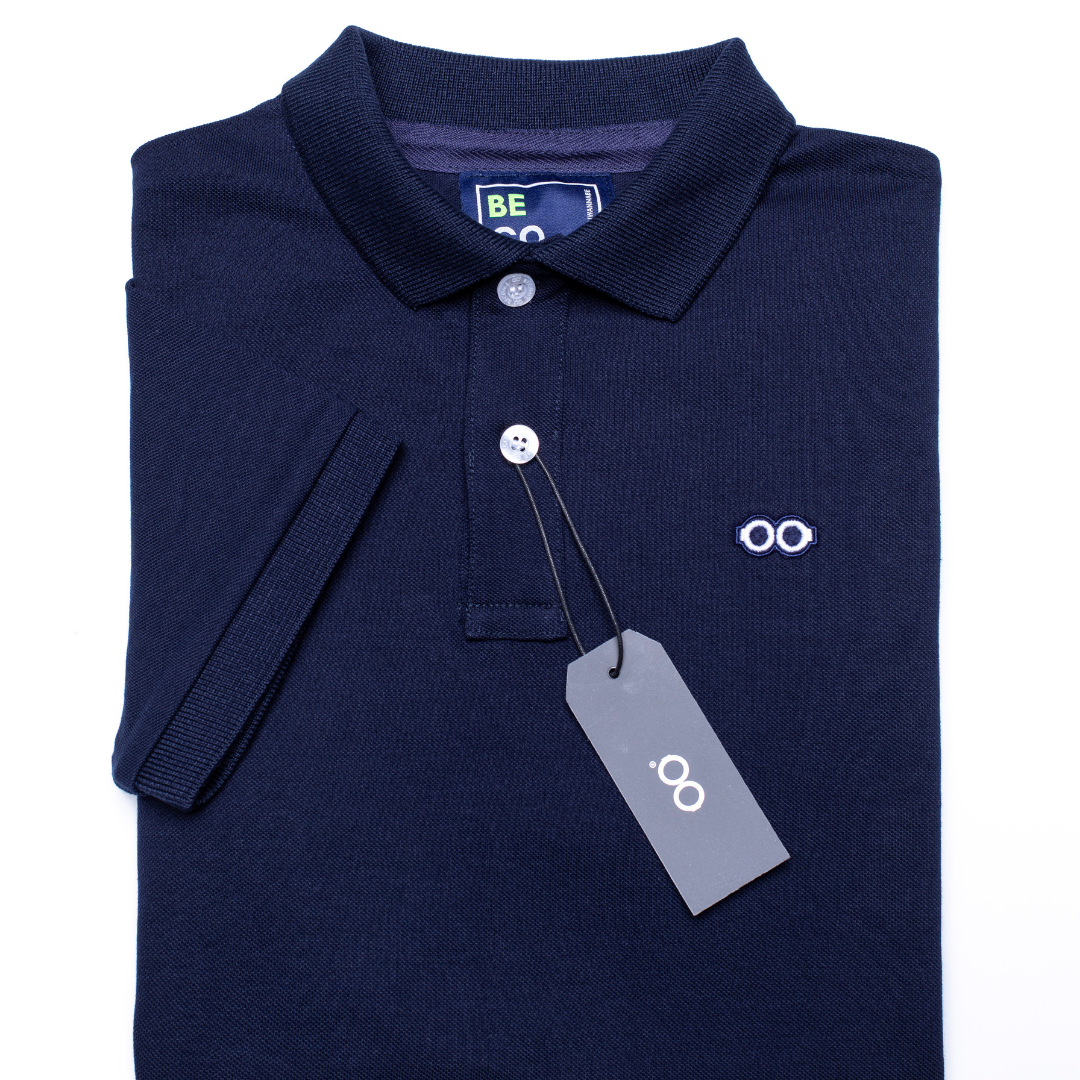 00018 Polo Become Azul Marino con logo bordado