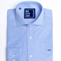 0034. Polo / Camisa PIQUE azul celeste