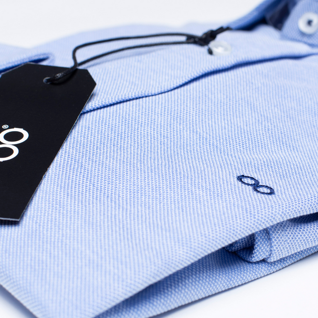 0034. Polo / Camisa PIQUE azul celeste