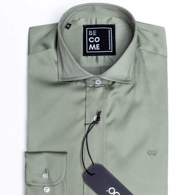 0053. Camisa SATEN STRECH verde