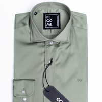 0053. Camisa SATEN STRECH verde