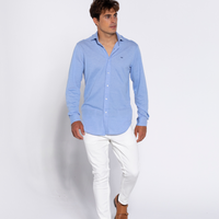 0034. Polo / Camisa PIQUE azul celeste