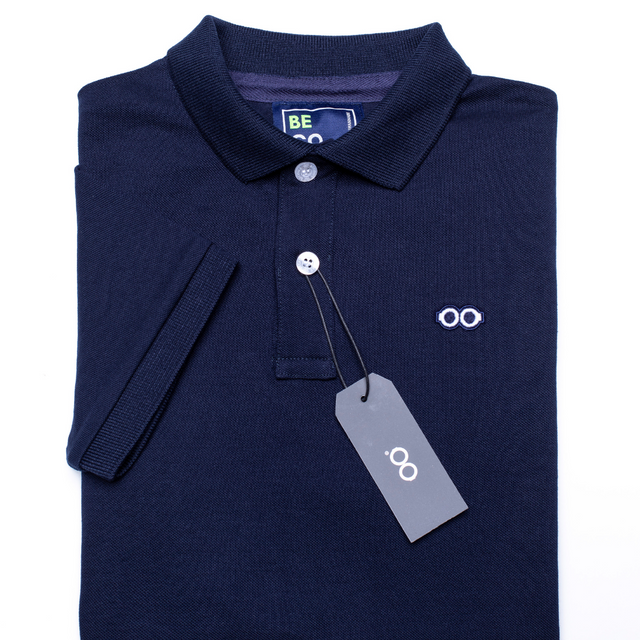 0030. Polo Become Azul Marino con logo bordado